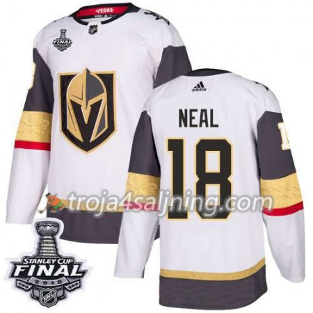 Vegas Golden Knights tröja James Neal 18 2018 Stanley Cup Final Patch Adidas Vit Authentic - NHL Tröjor Herr